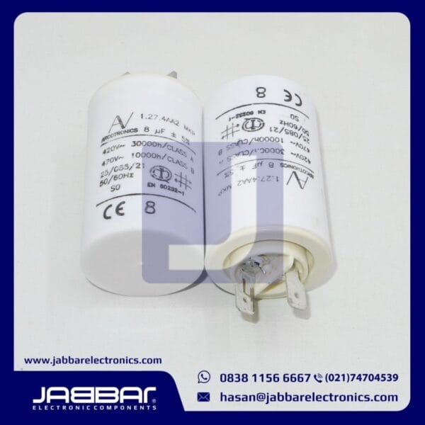MKP 1.27.4AA2 8uF 5% 420V 470V DIP2 (L= 5.7 cm W= 3.4 cm)
