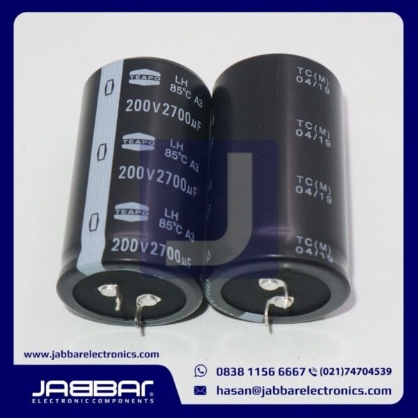 2700uF 200V DIP2 (L= 6.1 cm W= 3.5 cm)