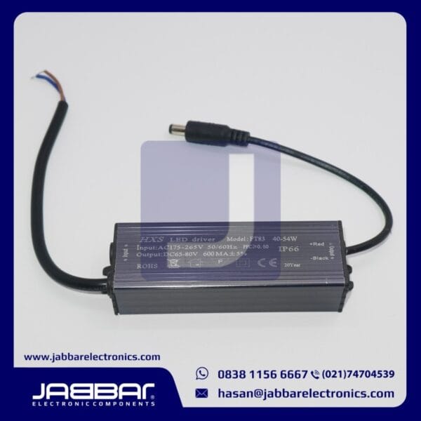 HXS LED DRIVER IP66 40-54W INPUT= AC175-265V OUTPUT= DC65-80V 50/60Hz