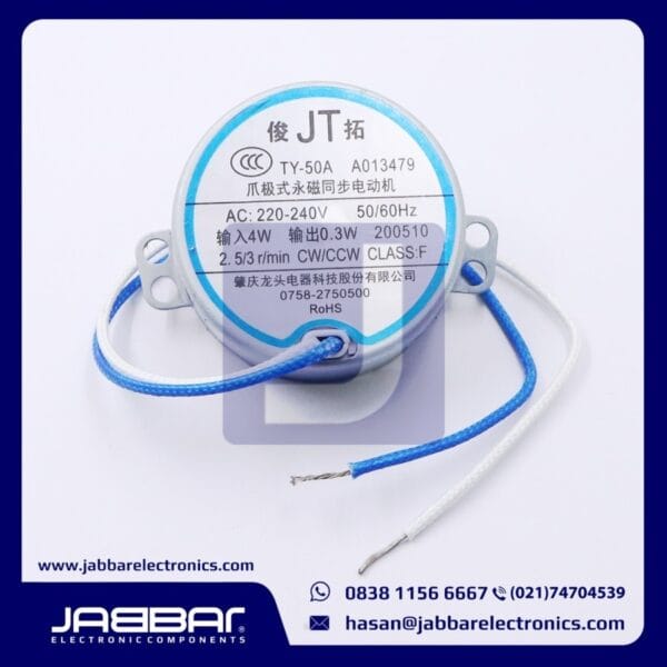 TY-50A MOTOR OSCILLATING (AC = 220-240V 50/60Hz 4W 2.5/3r/min CW/CCW)
