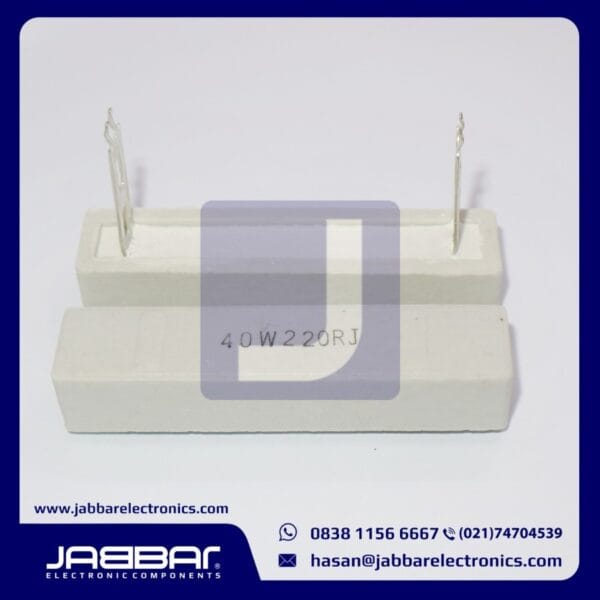 40W220RJ (40W 220 OHM 5%) RX27-3 RESISTOR CERAMIC CEMENT