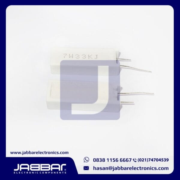 7W33KJ (7W 33000 OHM 5%) RX27-5 RESISTOR VERTICAL DIP CERAMICS CEMENT
