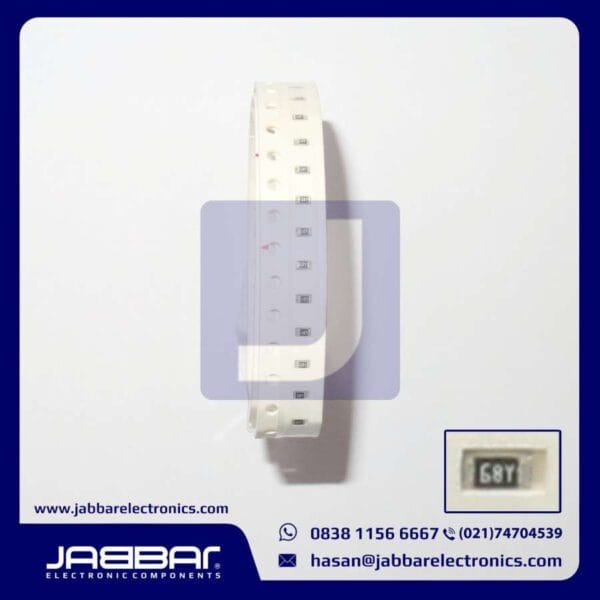 RESISTOR 68Y - 4.99 OHM 1% OHM 1/10W (Sepersepuluh) SMD0603