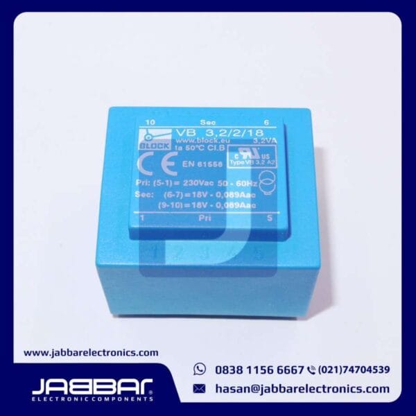 VB 3.2/2/18 BLOCK TRAFO 6PIN