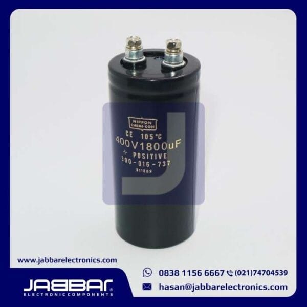 1800uF 400V CAPACITOR SCREW (L= 10.5 cm W= 5 cm) TESTED UNDER 1800uFV