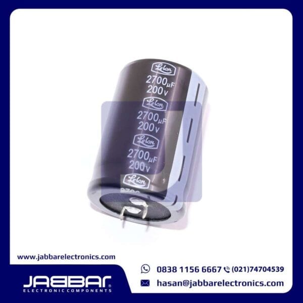 2700uF 200V DIP2 (L= 5.1 cm W= 3.5 cm)