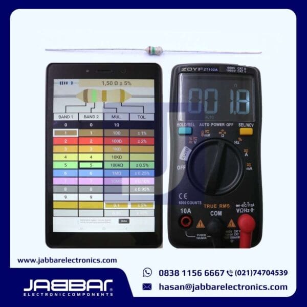 RESISTOR 1E5 OHM 1/6W (Seperenam) 5% DIP (1,50 OHM) - COKLAT