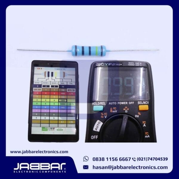 RESISTOR 1M OHM 2W 1% DIP - BIRU