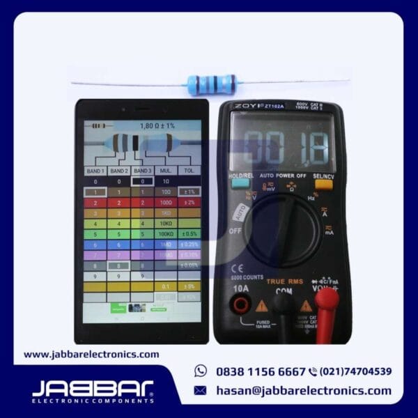 RESISTOR 1R8 OHM 1W 1% DIP (1,80 OHM) - BIRU