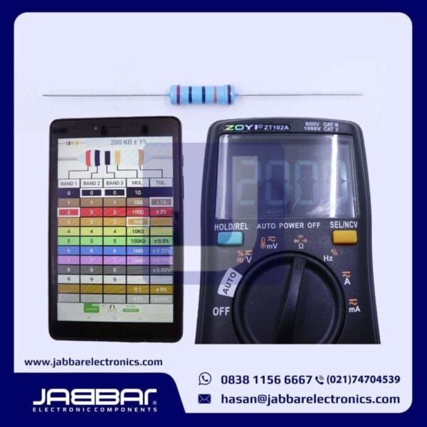 RESISTOR 200K OHM 2W 1% DIP - BIRU