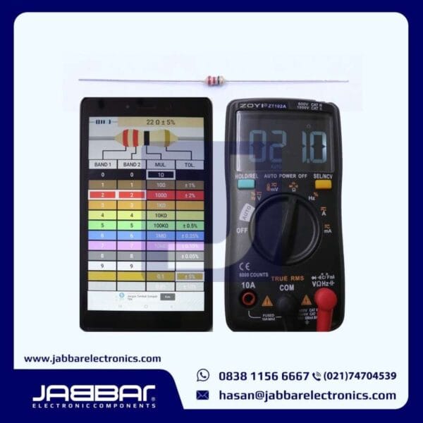 RESISTOR 22 OHM 1/6W (Seperenam) 5% DIP - COKLAT