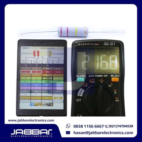 RESISTOR 220K OHM 5W 5% DIP - ABU-ABU