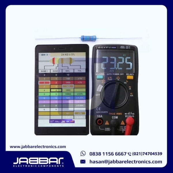 RESISTOR 24K OHM 1/2W (Setengah) 5% DIP - BIRU