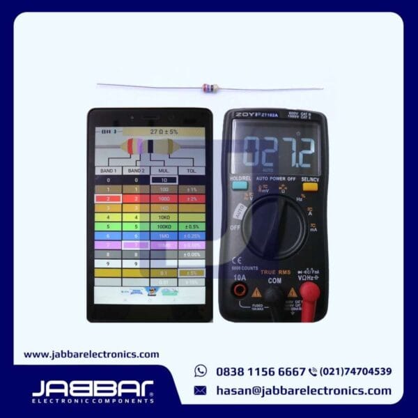 RESISTOR 27 OHM 1/6W 5% DIP - COKLAT