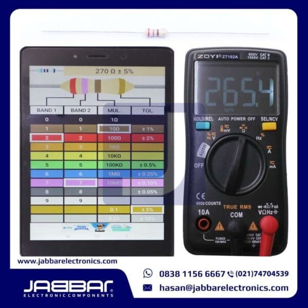 RESISTOR 270 OHM 1/4W (Seperempat) 5% DIP - COKLAT