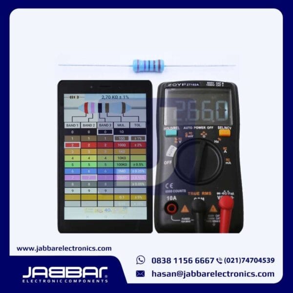 RESISTOR 2K7 OHM 1W 1% DIP (2,70K OHM) - BIRU