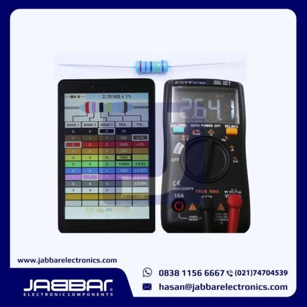 RESISTOR 2M7 OHM 1W 1% DIP (2,70M OHM) - BIRU