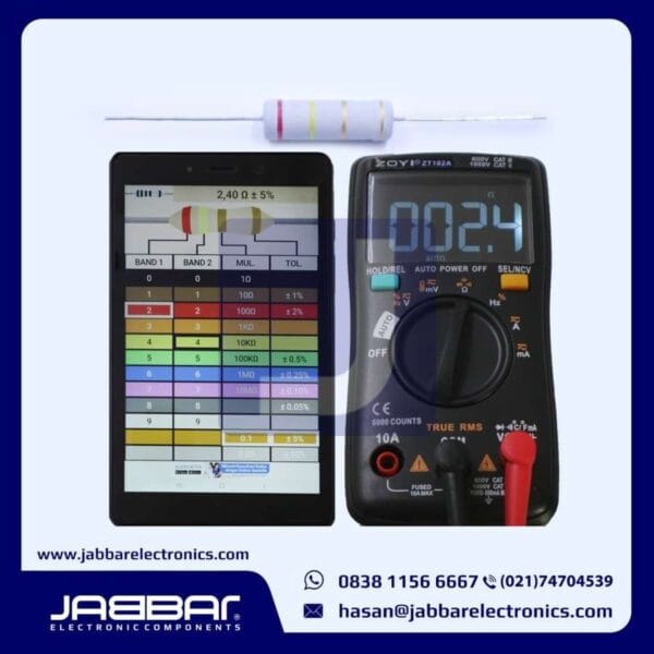 RESISTOR 2R4 OHM 5W 5% DIP (2,40 OHM) - ABU-ABU
