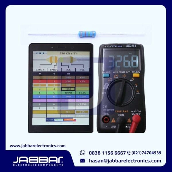 RESISTOR 330K OHM 1/2W 5% DIP - BIRU