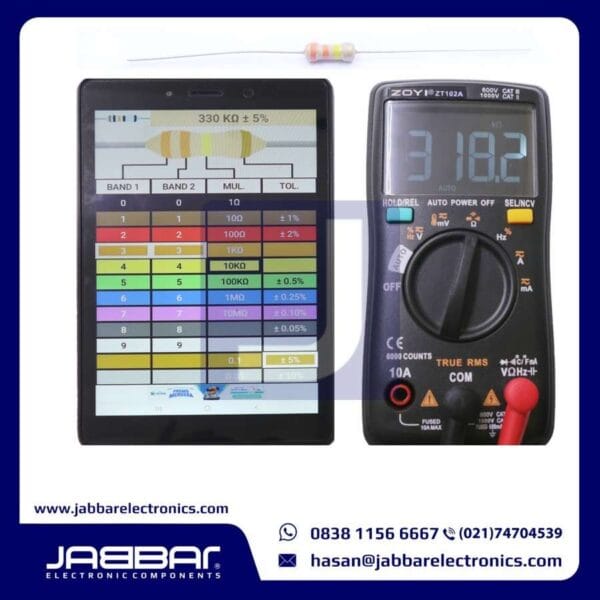 RESISTOR 330K OHM 1/4W (Seperempat) 5% DIP - COKLAT