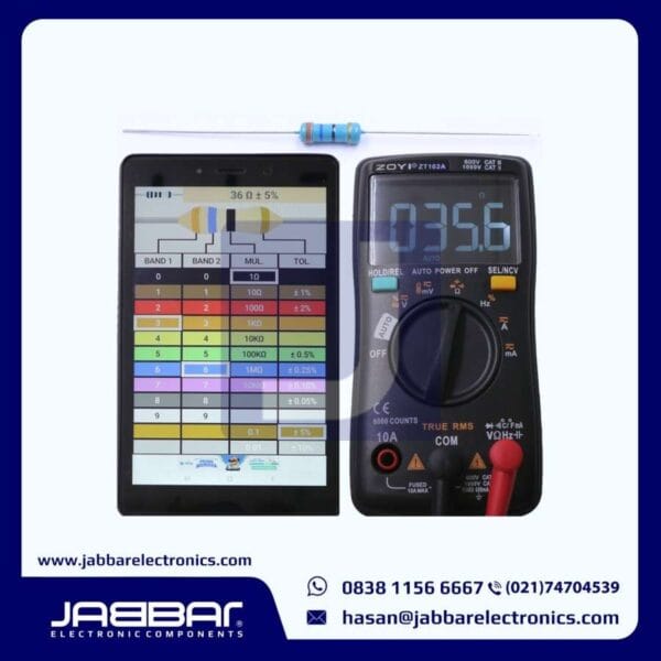 RESISTOR 36 OHM 1/2W (Setengah) 5% DIP - BIRU