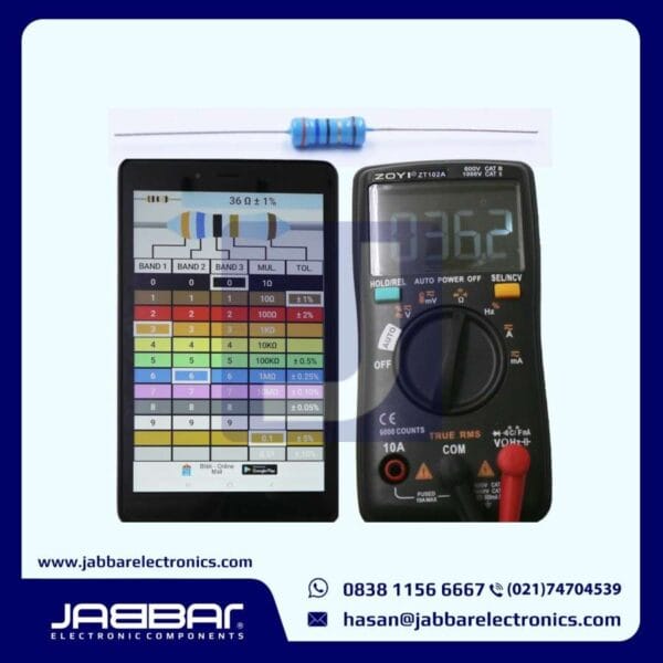 RESISTOR 36 OHM 1W 1% DIP - BIRU