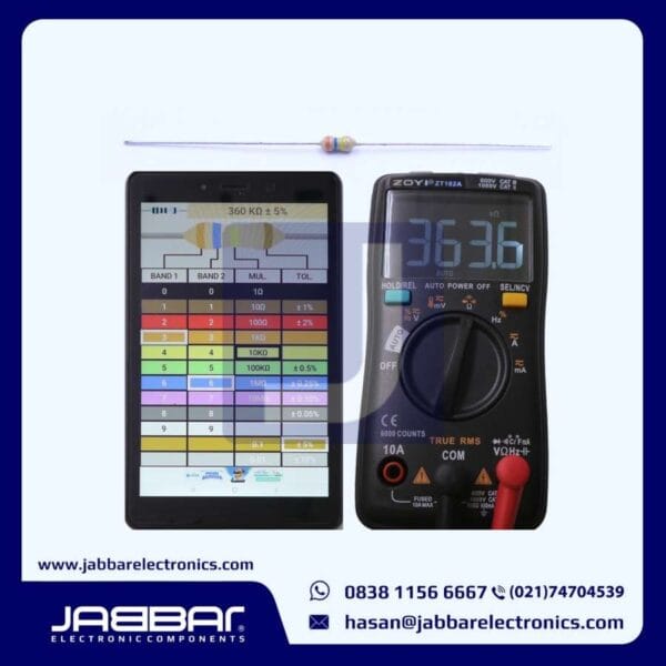 RESISTOR 360K OHM 1/6W (Seperenam) 5% DIP - COKLAT