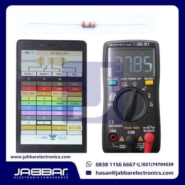 RESISTOR 39K OHM 1/4W (Seperempat) 5% DIP - COKLAT