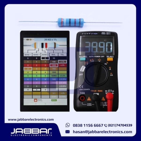 RESISTOR 39K OHM 2W 1% DIP - BIRU