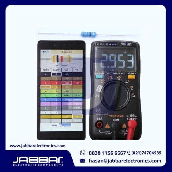 RESISTOR 3K OHM 1/2W 5% DIP - BIRU