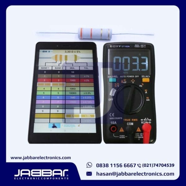 RESISTOR 3R3 OHM 5W 5% DIP (3,30 OHM) - ABU-ABU