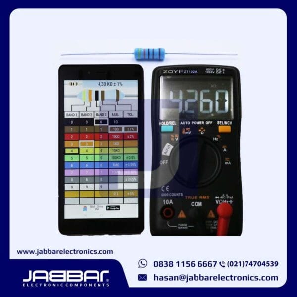 RESISTOR 4K3 OHM 1W 1% DIP (4,30K OHM) - BIRU