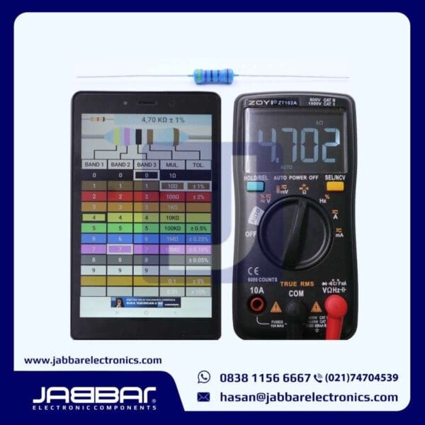 RESISTOR 4K7 OHM 1/2W (Setengah) 1% DIP (4,70K OHM) - BIRU