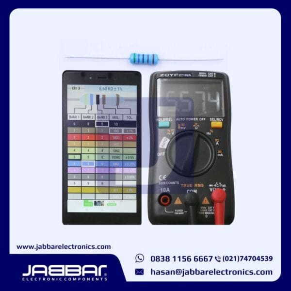 RESISTOR 5K6 OHM 1W 1% DIP (5,60K OHM) - BIRU