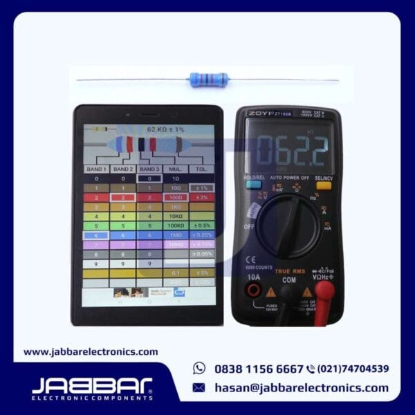 RESISTOR 62K OHM 1/2W 1% DIP - BIRU