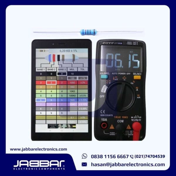 RESISTOR 6K2 OHM 1/2W (Setengah) 1% DIP (6,20K OHM) - BIRU