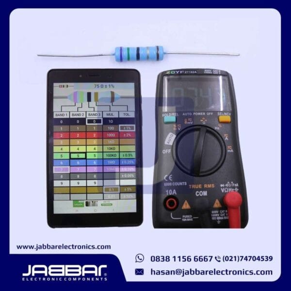 RESISTOR 75 OHM 2W 1% DIP - BIRU