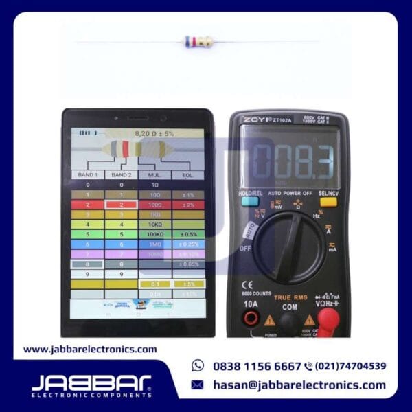 RESISTOR 8.2 OHM 1/4W 5% DIP (8,20 OHM) - COKLAT