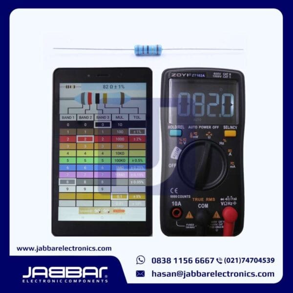 RESISTOR 82 OHM 1/2W (Setengah) 1% DIP - BIRU