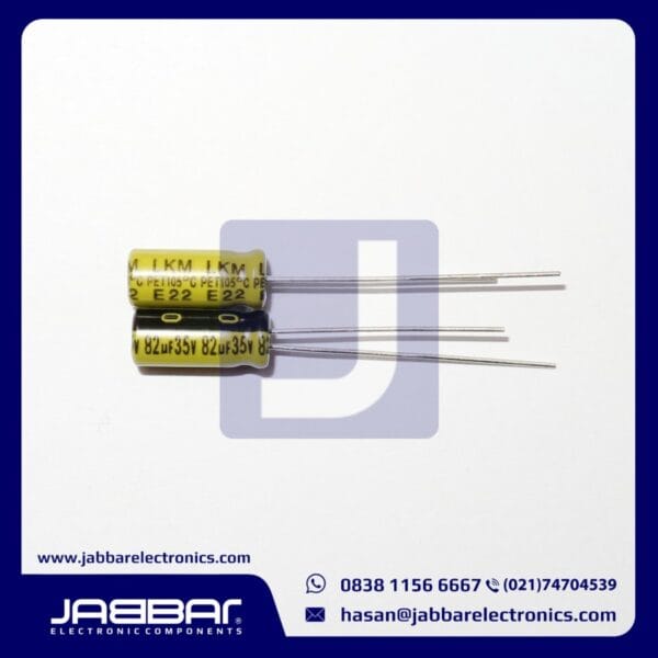 82uF 35V DIP2 (L= 1.2 cm W= 0.5 cm)