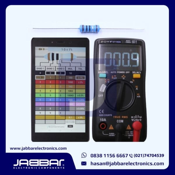 RESISTOR 1 OHM 1W 1% DIP - BIRU