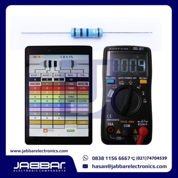 RESISTOR 1 OHM 2W 1% DIP - BIRU