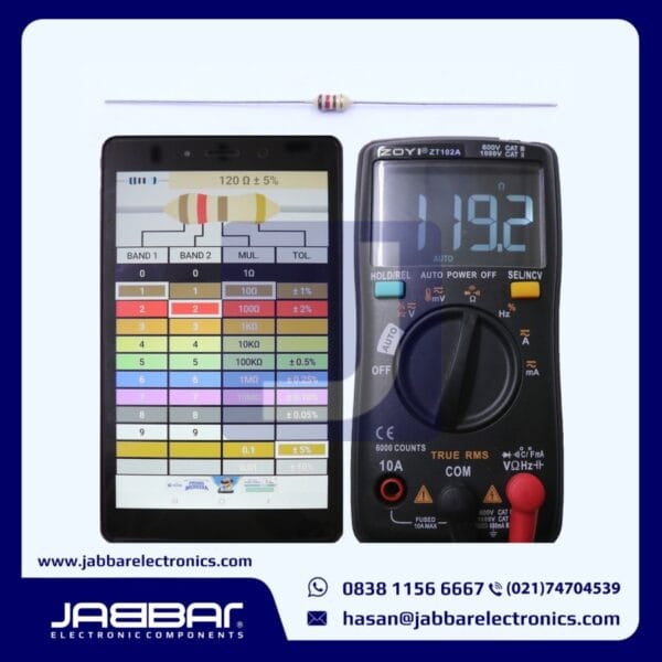RESISTOR 120 OHM 1/8W (Seperdelapan) 5% DIP - COKLAT