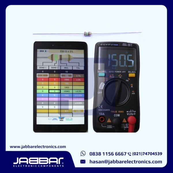 RESISTOR 150 OHM 1/6W (Seperenam) 5% DIP - COKLAT