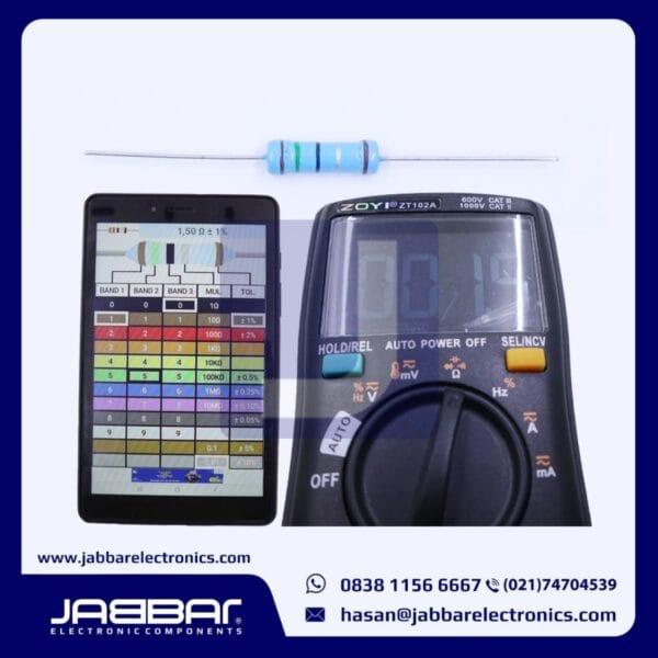 RESISTOR 1E5 OHM 2W 1% DIP (1,50 OHM) - BIRU