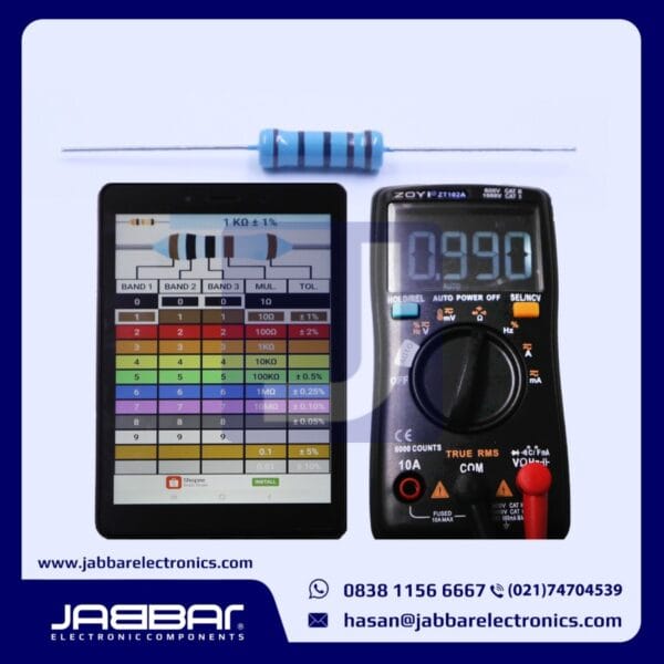 RESISTOR 1K OHM 2W 1% DIP - BIRU