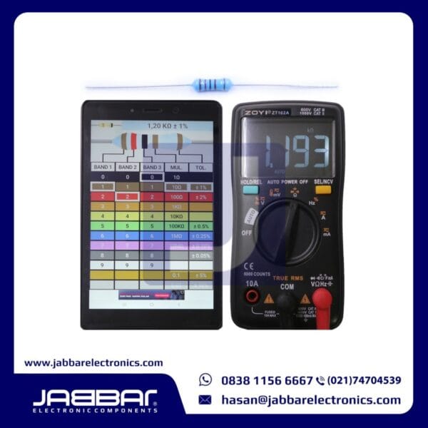 RESISTOR 1K2 OHM 1/2W (Setengah) 1% DIP (1,20K OHM) - BIRU