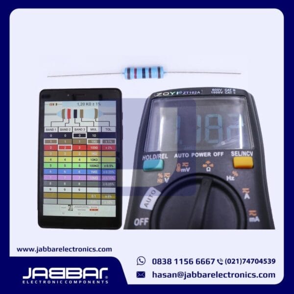 RESISTOR 1K2 OHM 2W 1% DIP (1,20K OHM) - BIRU