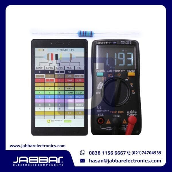 RESISTOR 1M2 OHM 1/2W (Setengah) 1% DIP (1,20M OHM) - BIRU