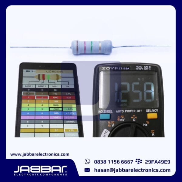 RESISTOR 1M2 OHM 2W 5% DIP (1,20M OHM) - ABU-ABU